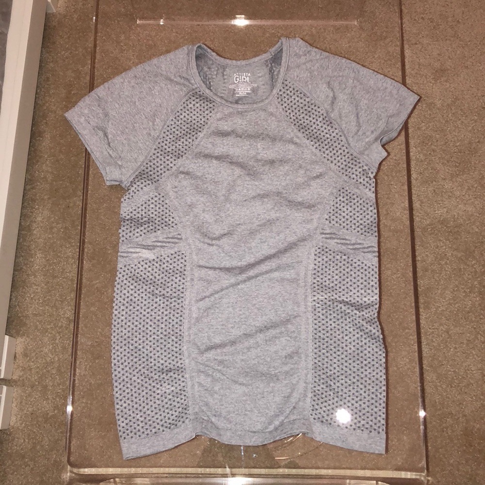 Athleta Girl Gray Short Sleeve Tracker Tee